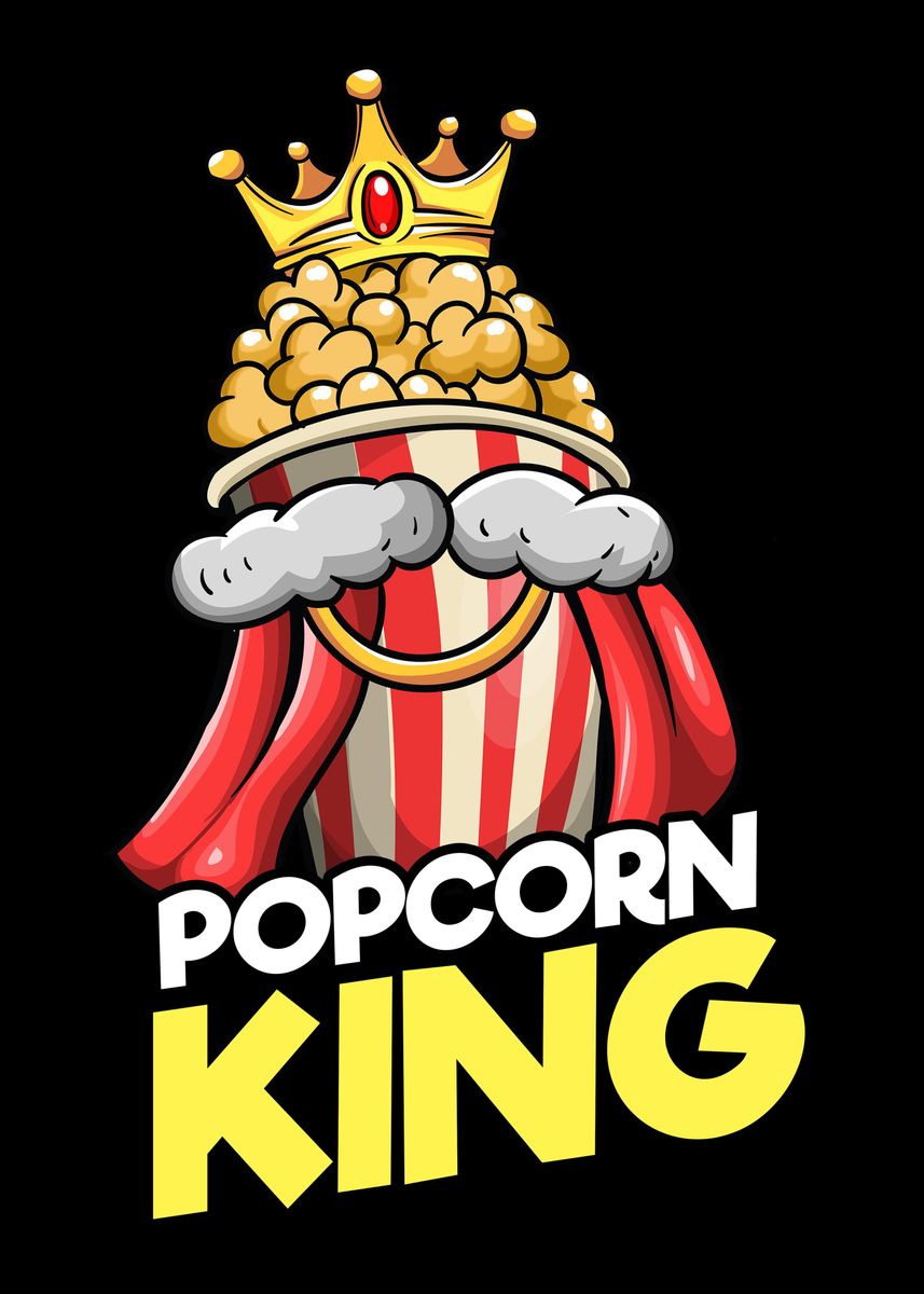 'Popcorn King' Poster by Hexor Displate