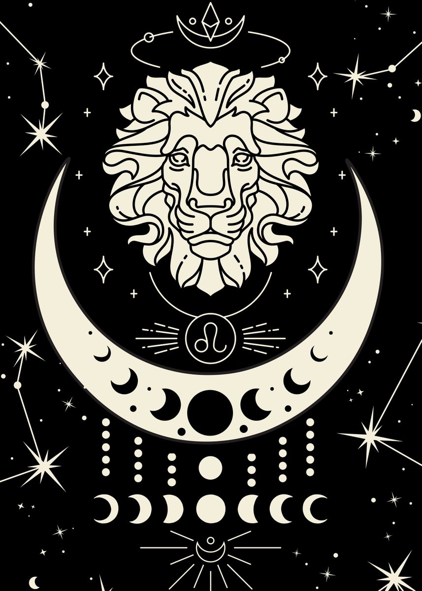 'Leo Zodiac Sign Art' Poster, picture, metal print, paint by SapientiaB