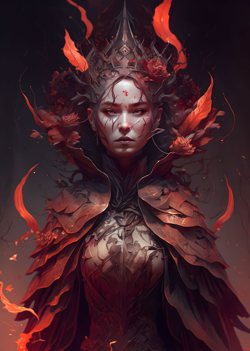 'Lilith the queen of demons' Poster, picture, metal print, paint by