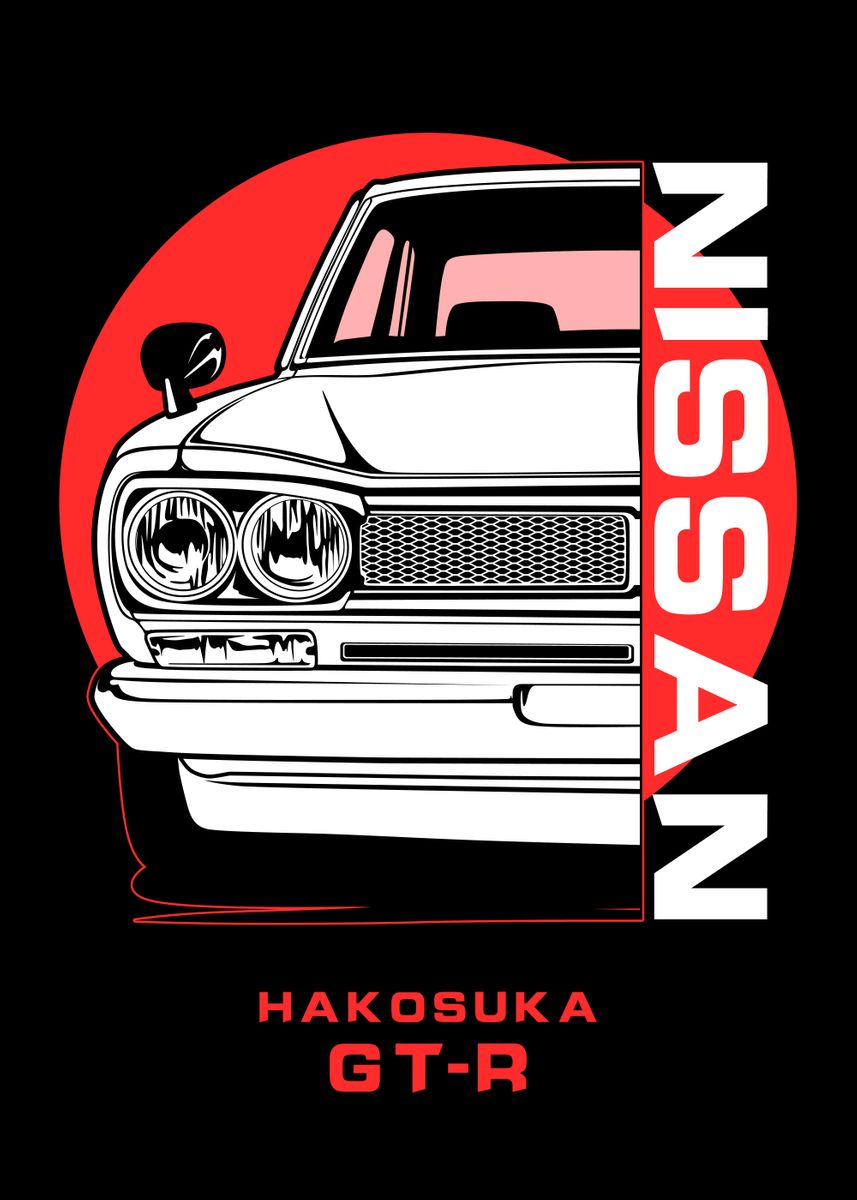 'Nissan GTR Hakosuka' Poster, picture, metal print, paint by Faissal ...