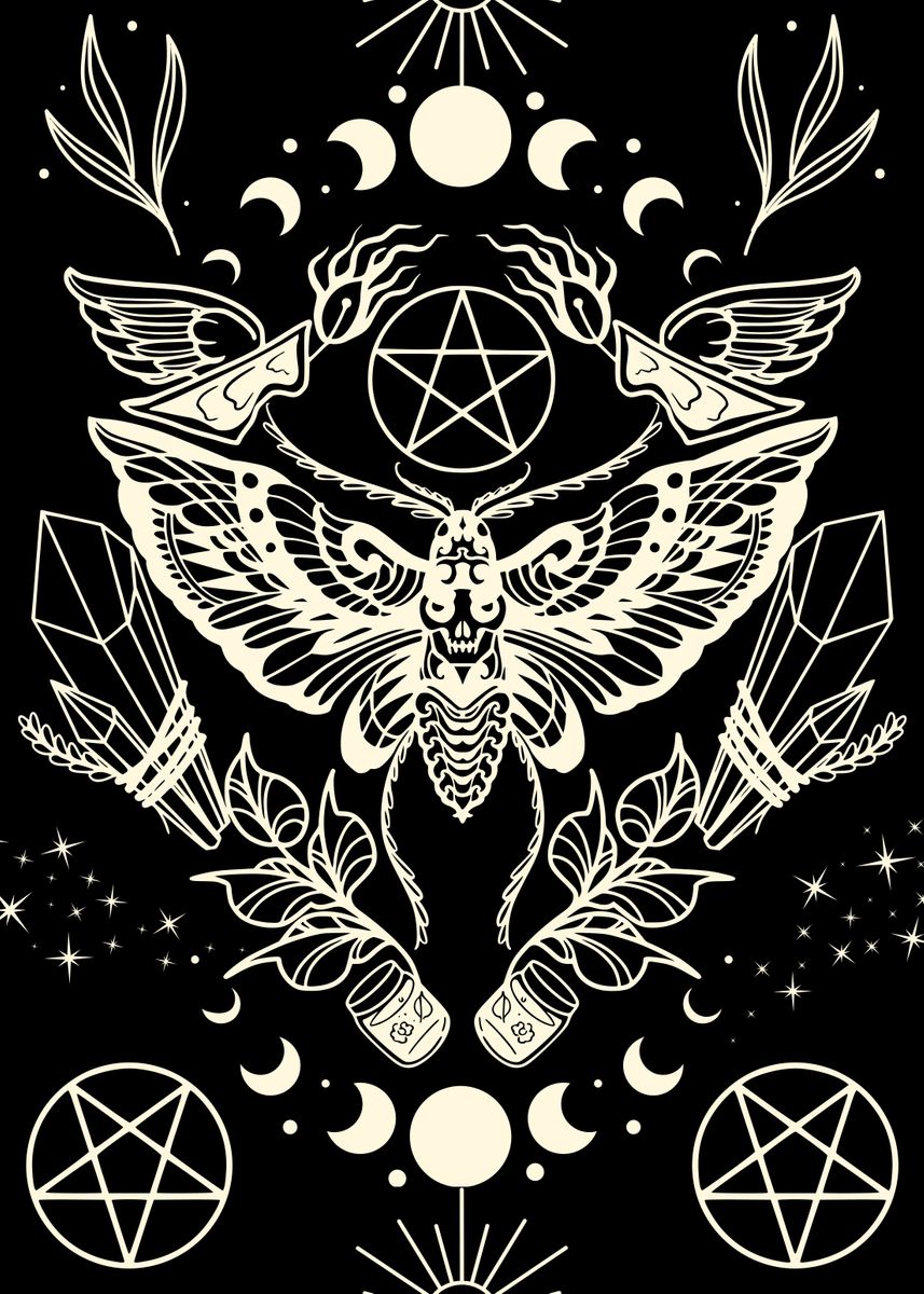 'Occult Butterfly Art' Poster, picture, metal print, paint by ...