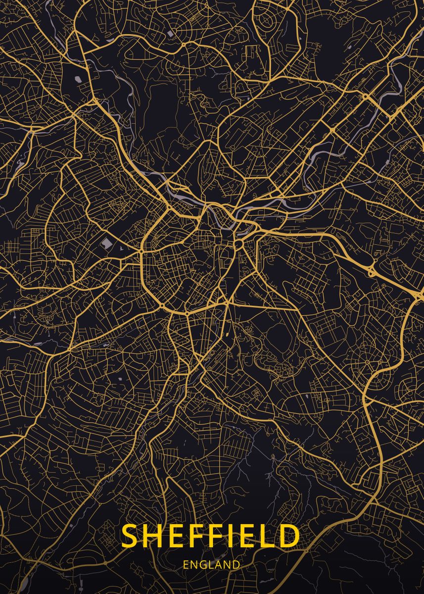 'SHEFFIELD' Poster by CRAFTSSSTUDIO Displate