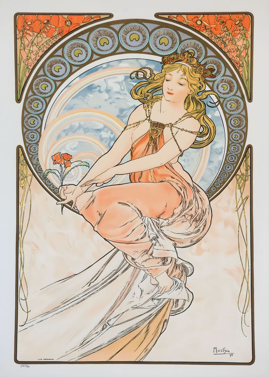 Alphonse Mucha Art Nouveau' Poster, picture, metal print, paint by Vintage  Painting