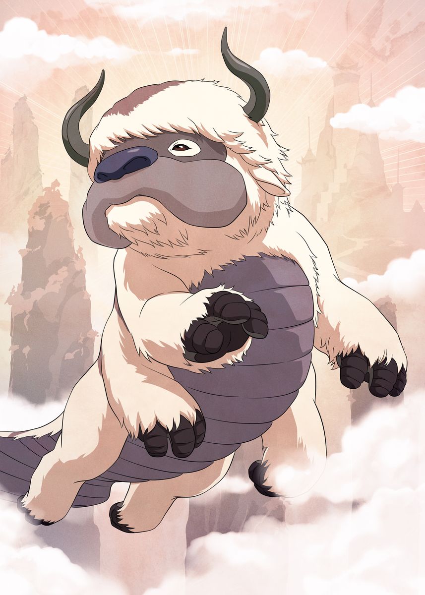 thumbnail image 2 of Avatar: The Last Airbender Appa Embroidered Iron On Patch 2 of 11
