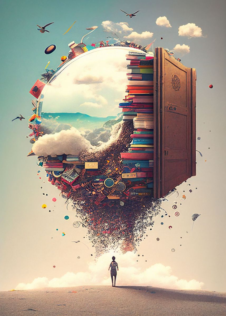 'Adventure in a book' Poster, picture, metal print, paint by Digital ...