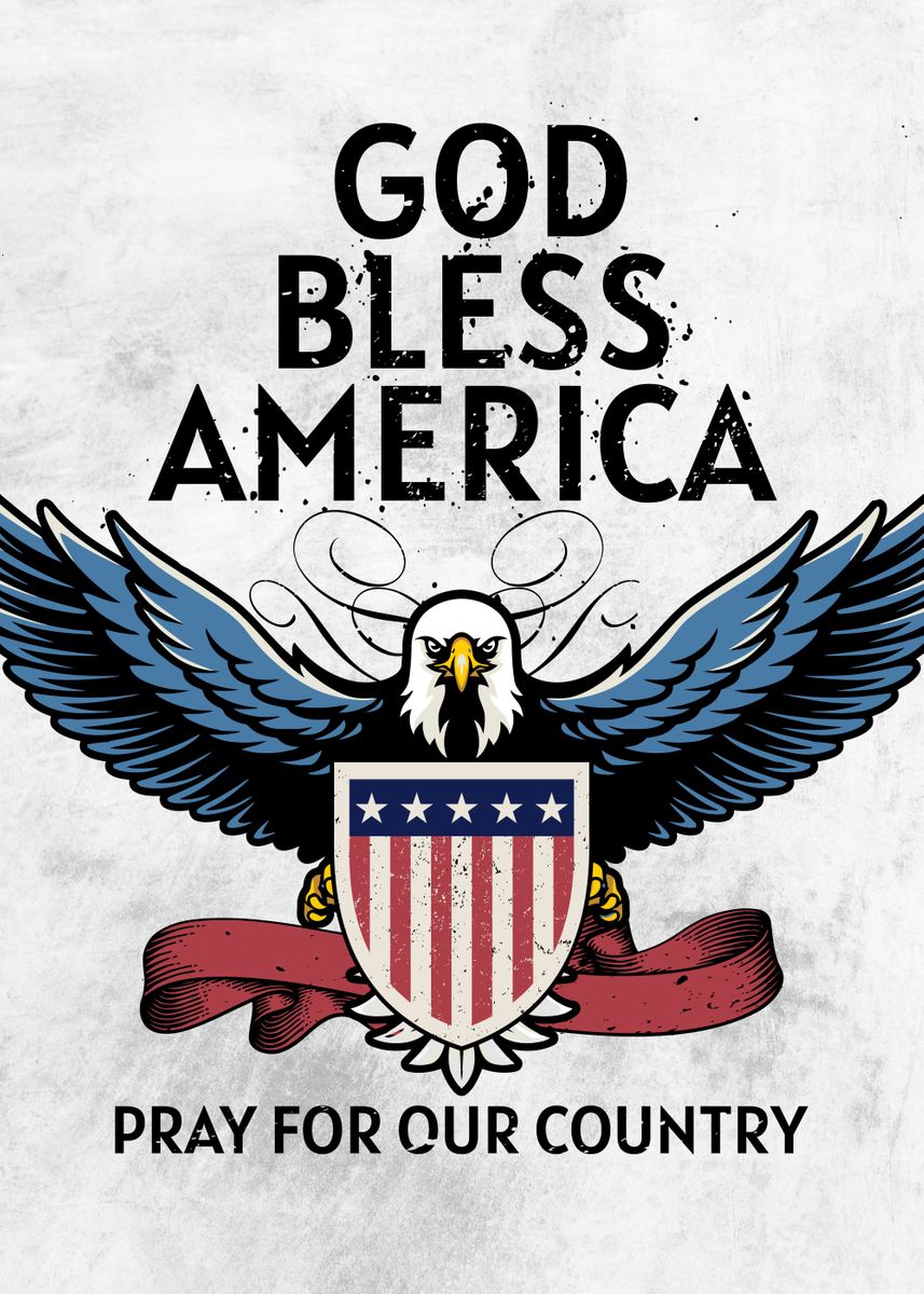 'God Bless America' Poster by crbn design Displate