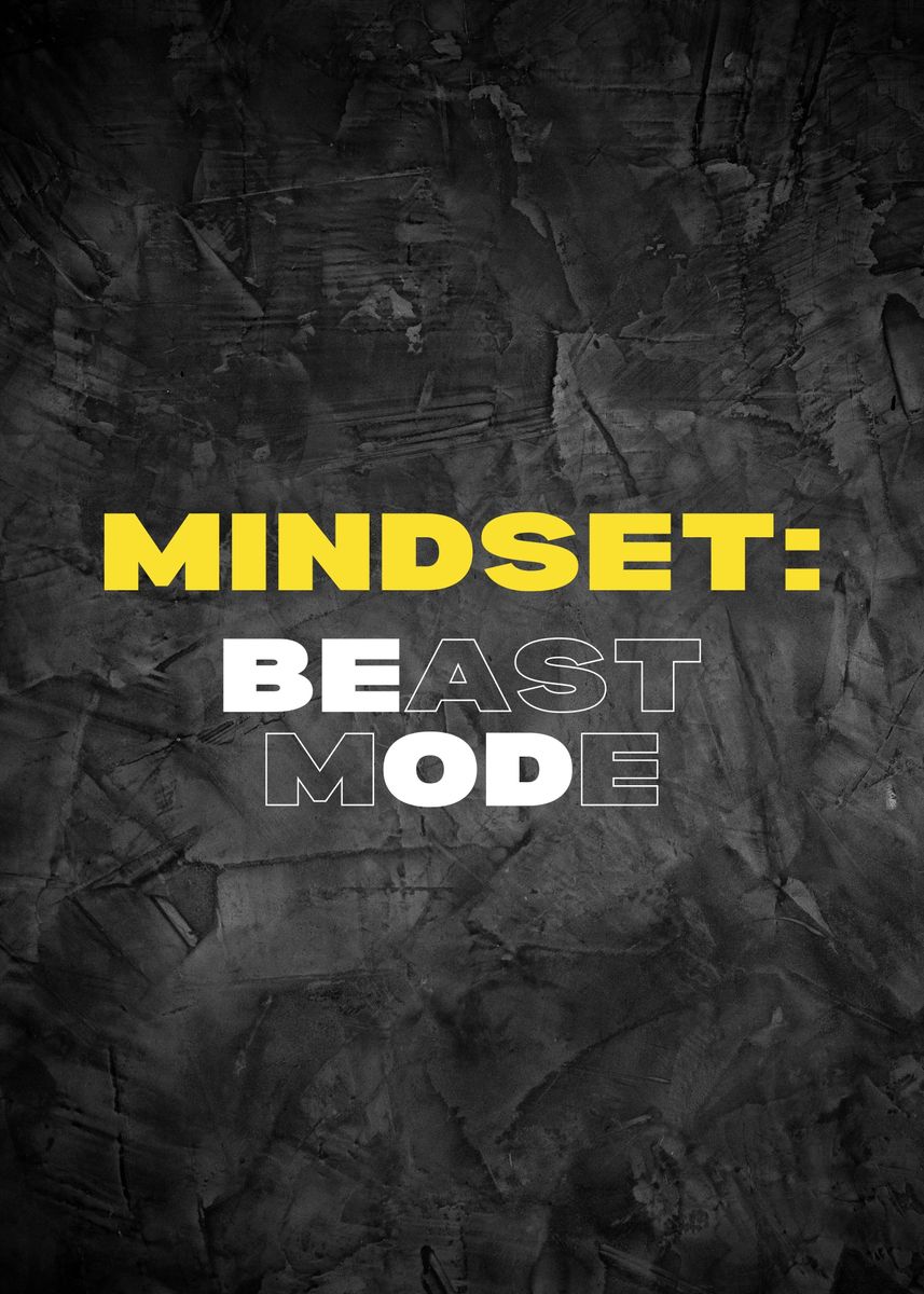 'Mindset Beast Mode Quotes' Poster by Millionaire Quotes | Displate