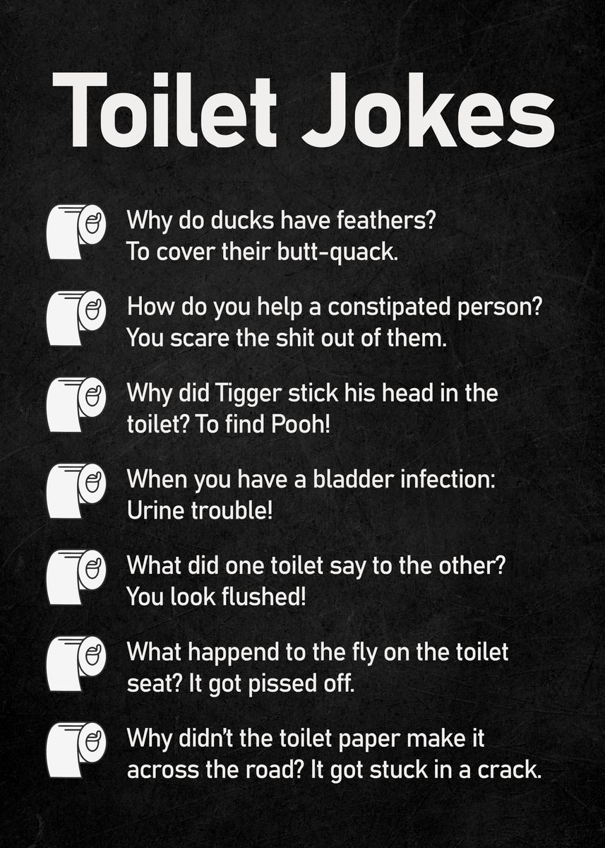 Toilet Jokes Poster By Wall Art Displate