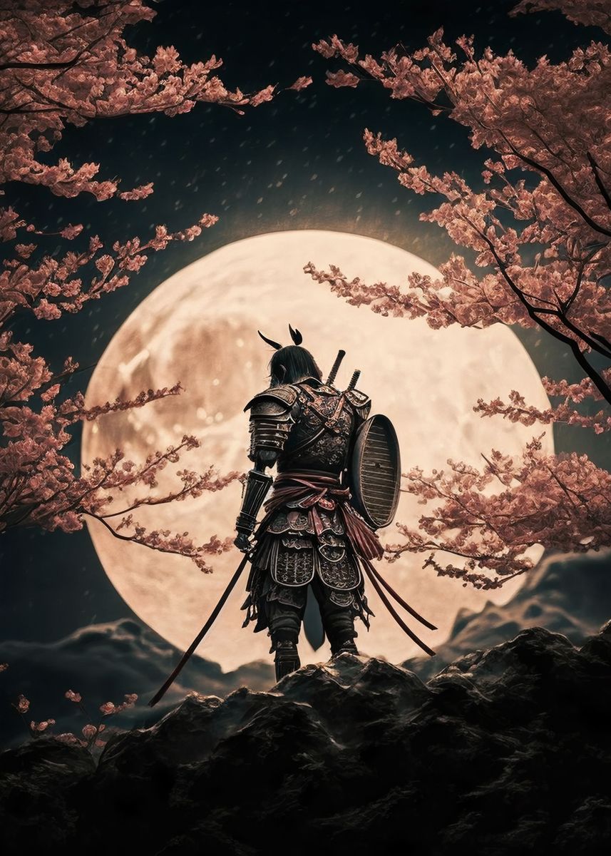 'Samurai' Poster, picture, metal print, paint by Graphic Japanese ...