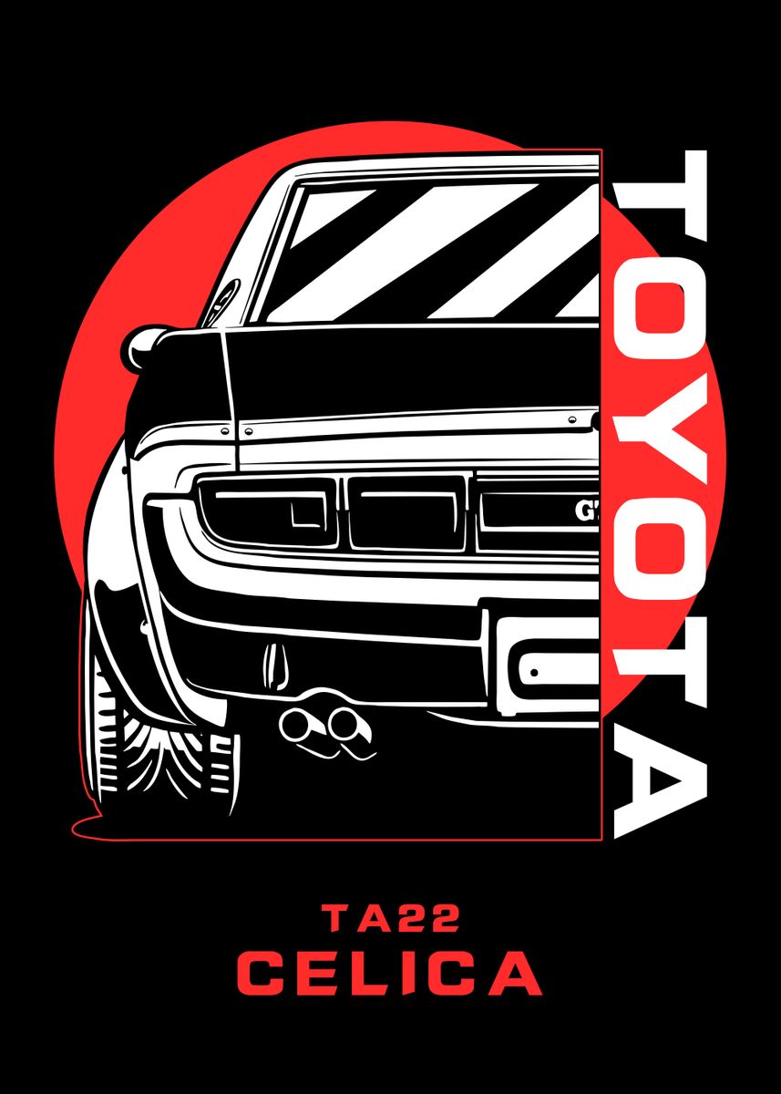 'toyota Celica' Poster, Picture, Metal Print, Paint By Faissal Thomas 