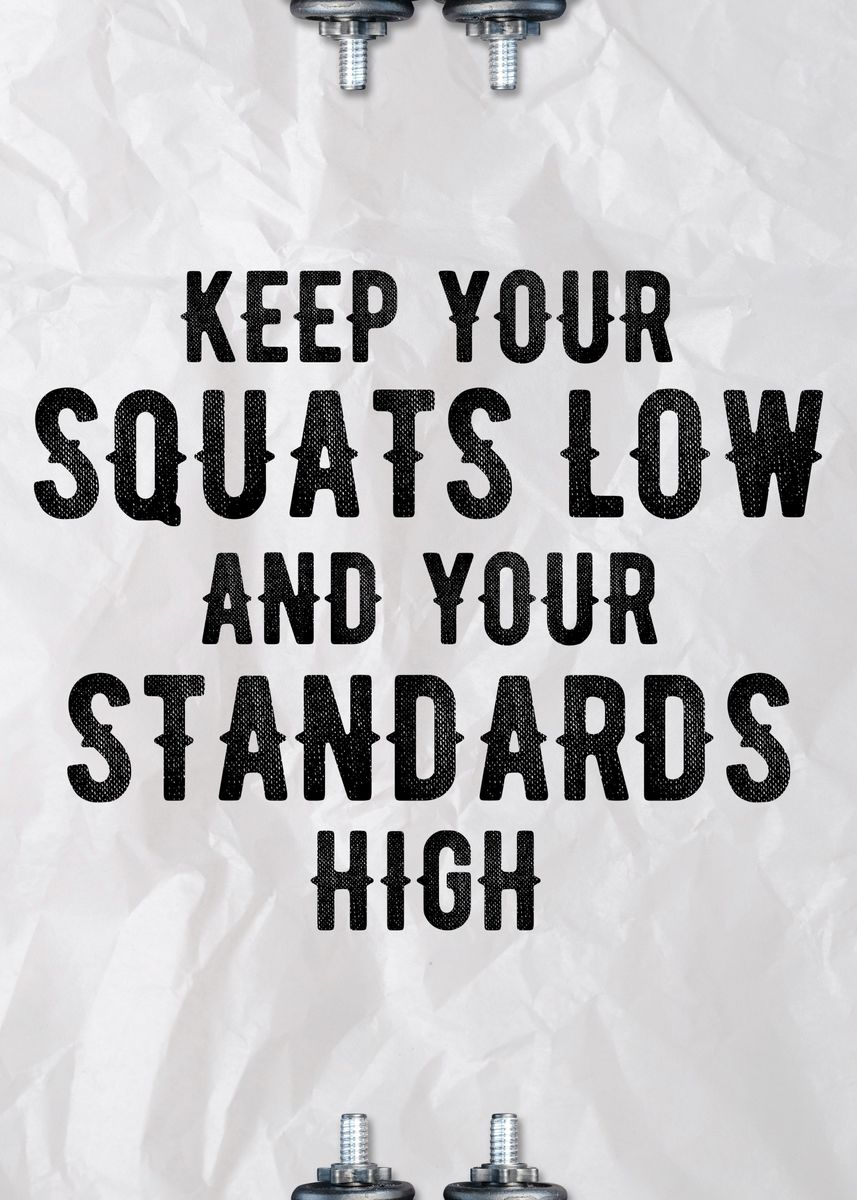 'Keep Your Squats' Poster, picture, metal print, paint by Colorize ...