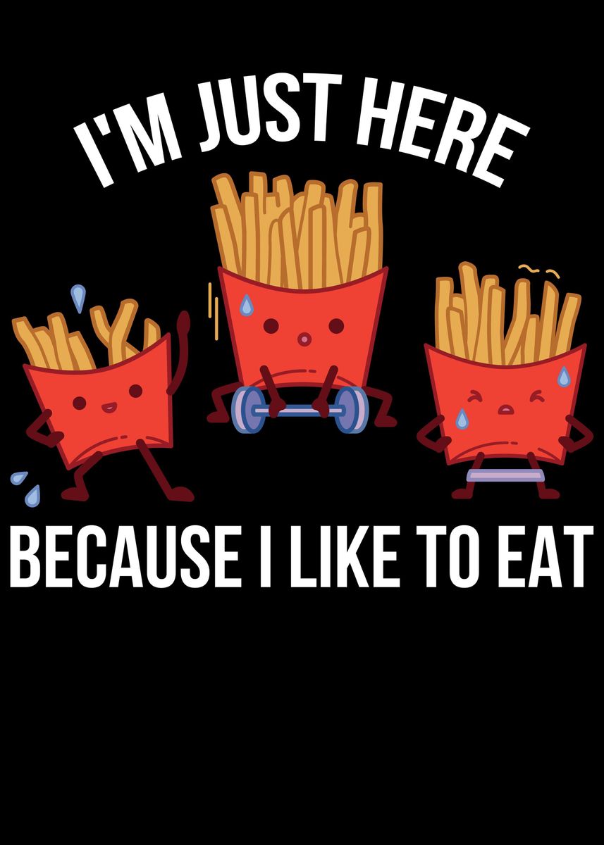 Like. Eat Part 'I Like To Eat' Poster, picture, metal print, paint by CatRobot | Displate