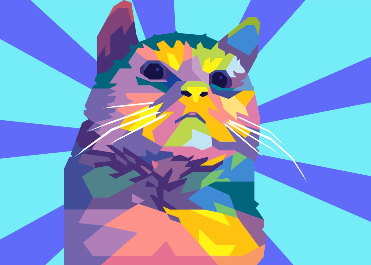 'pathetic cat' Poster by New Trending Displate Posters | Displate