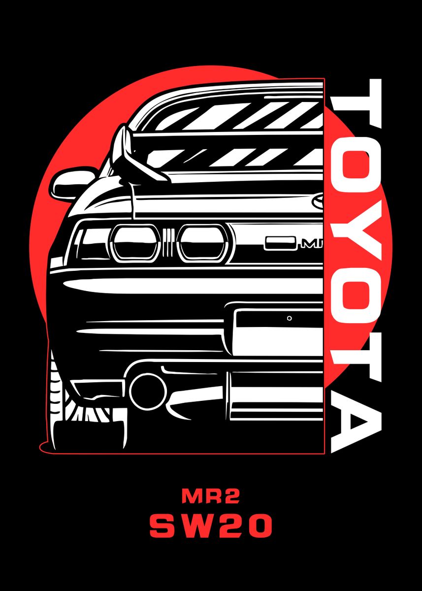 'Toyota MR2' Poster, picture, metal print, paint by Faissal Thomas ...