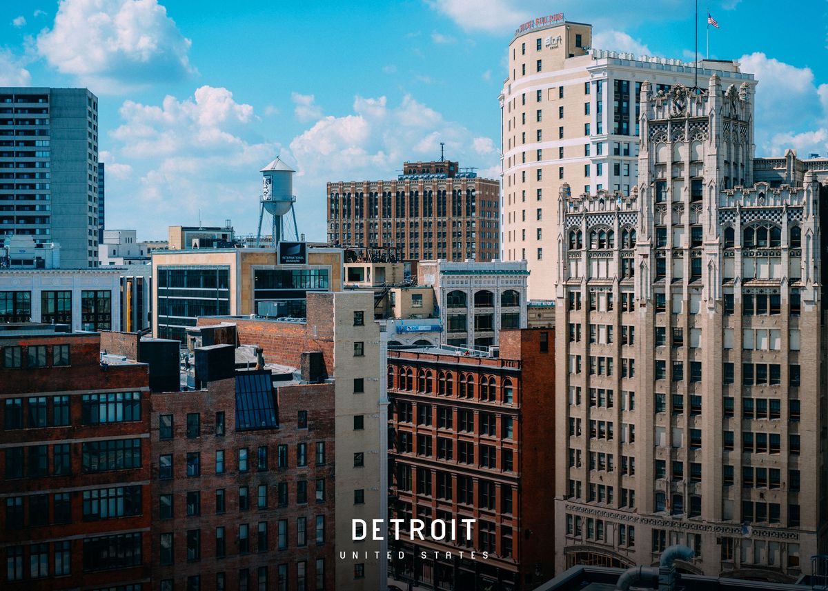 'Detroit ' Poster by Famous City Displate