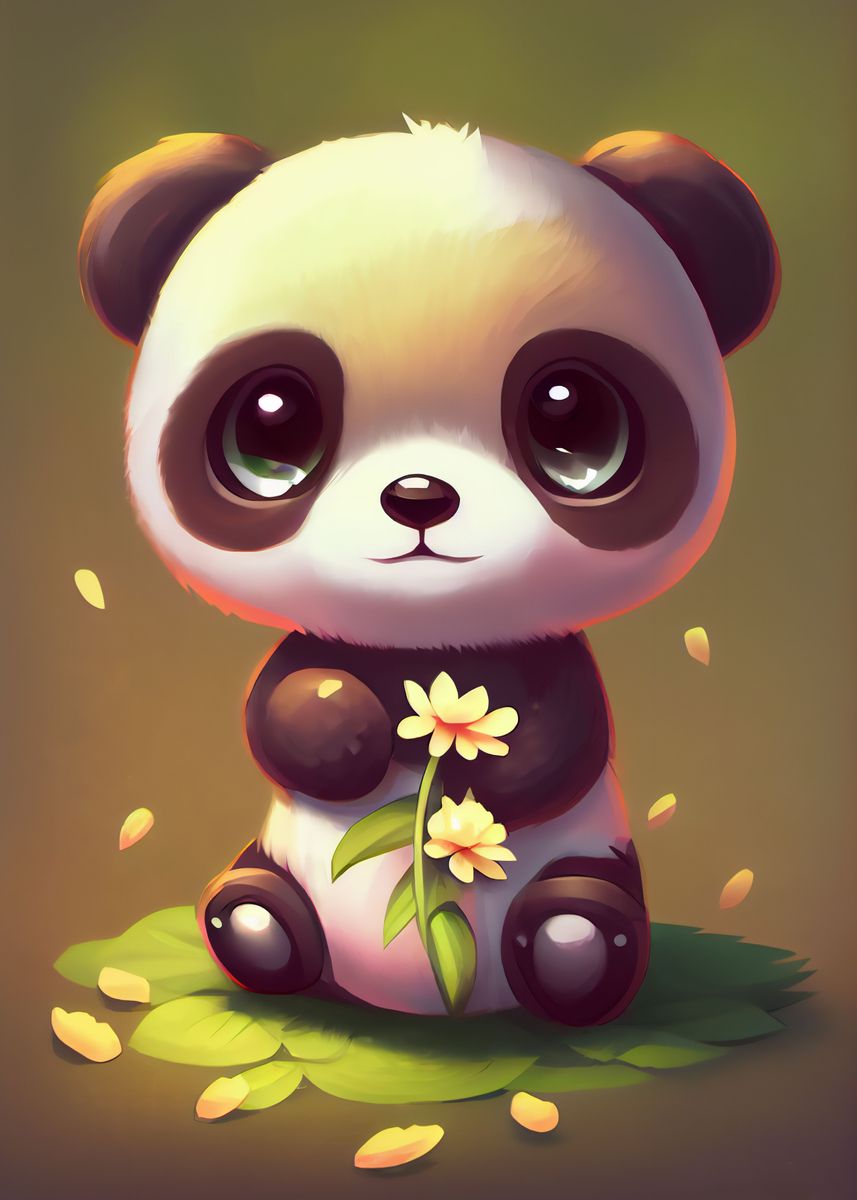 'Cute little panda' Poster by Bofferding | Displate