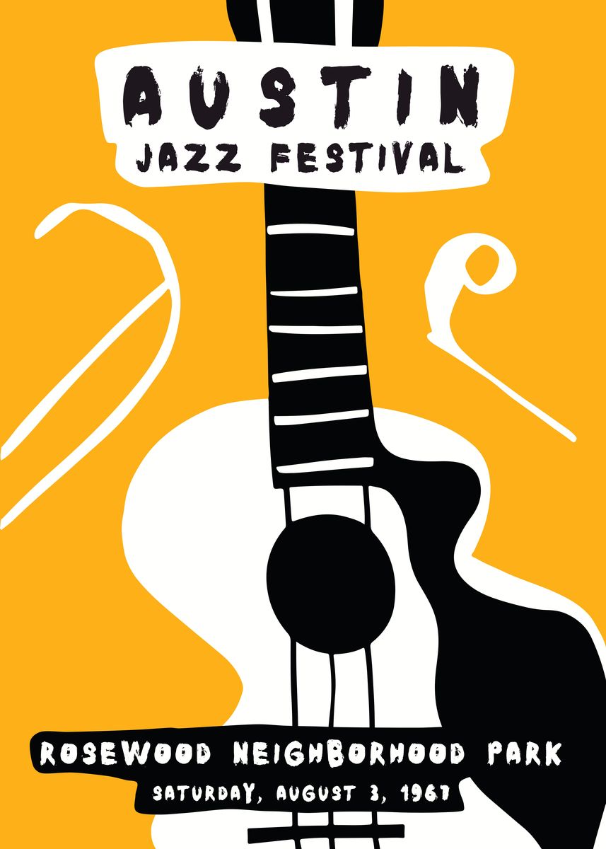 'Austin Jazz Festival' Poster by BluePinkPanther Displate
