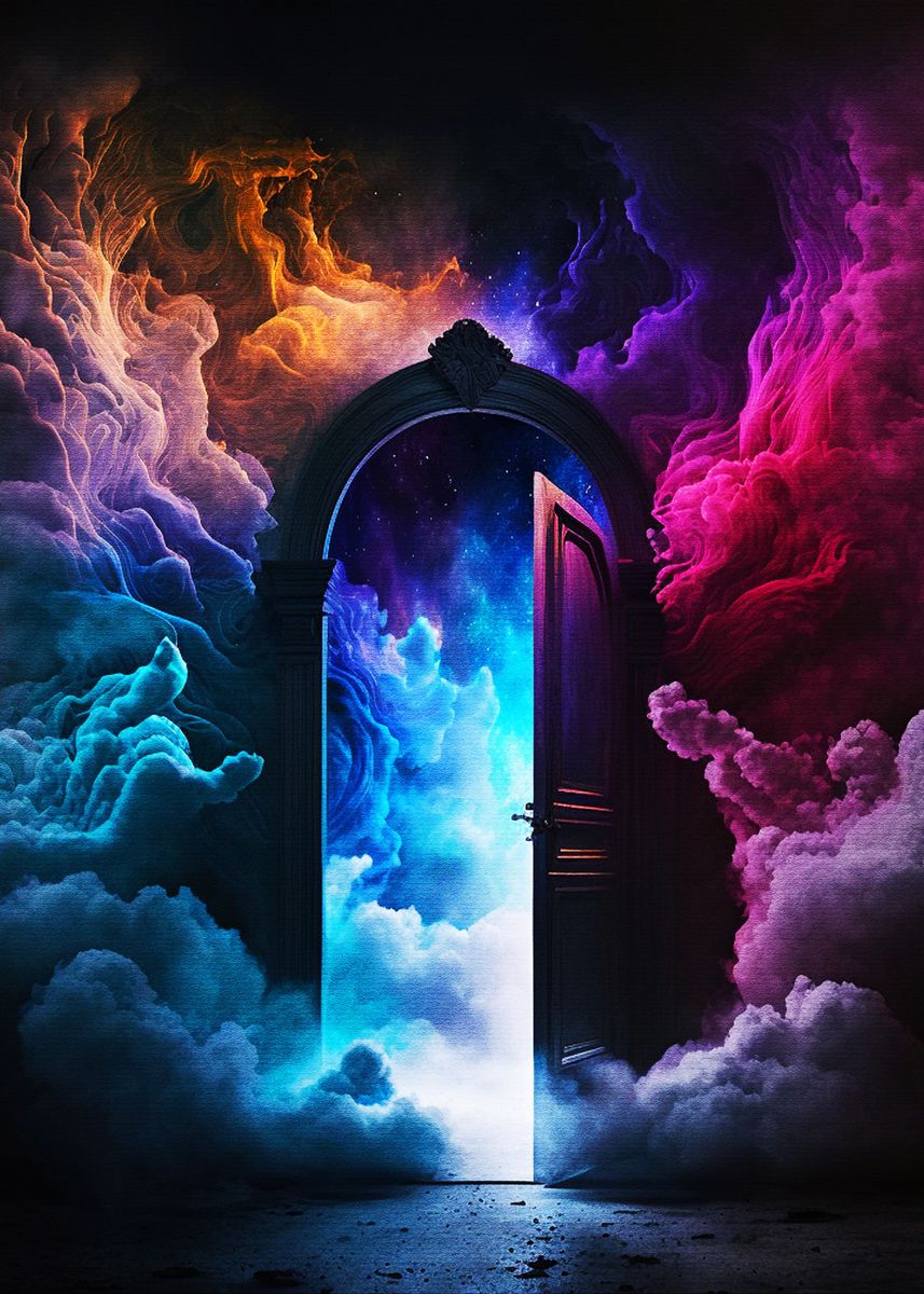 'Colorful Magic Door' Poster, picture, metal print, paint by Coffee
