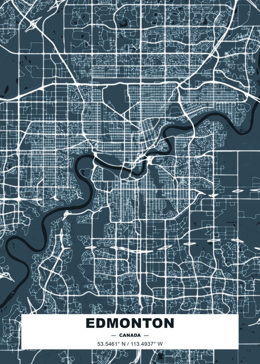 'Edmonton' Poster by Bo Kev Displate