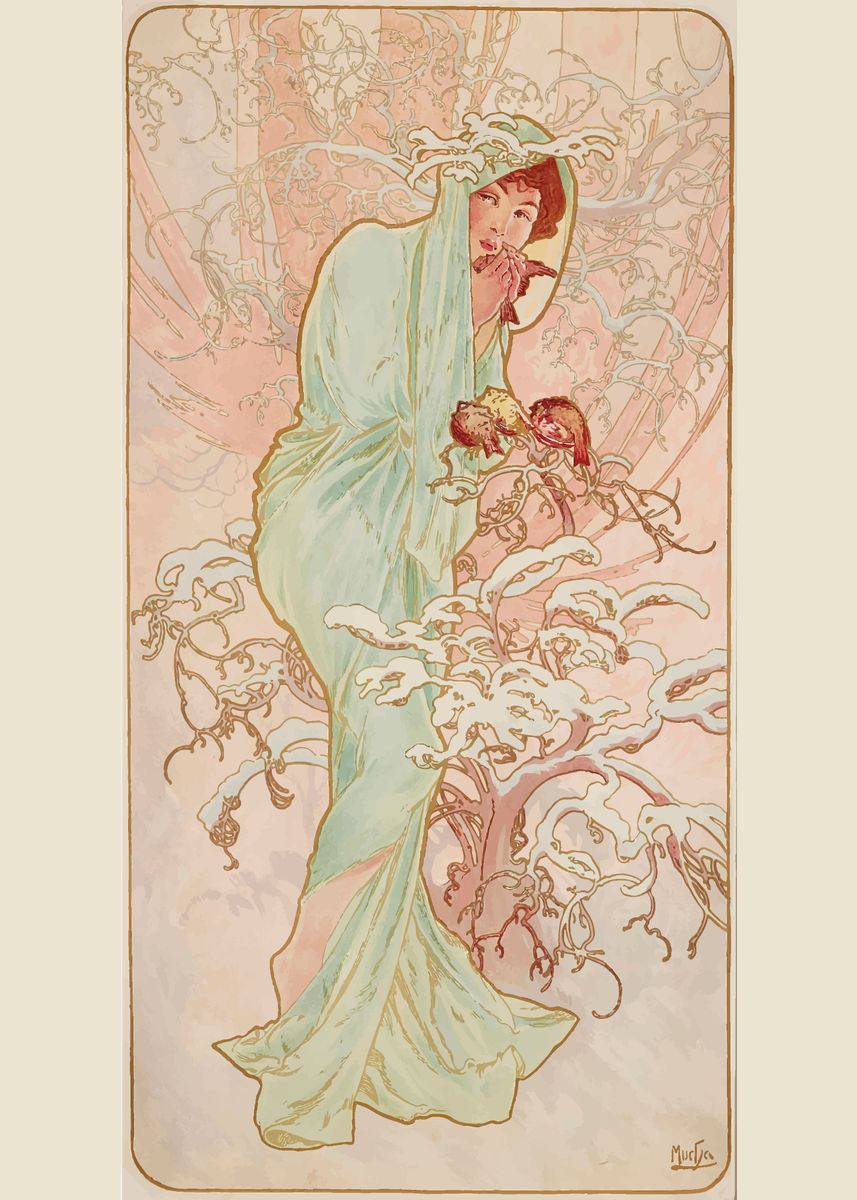 'Alphonse Mucha' Poster, picture, metal print, paint by ArtGallery ...