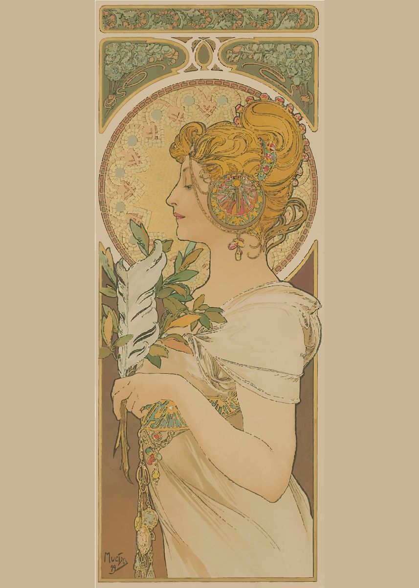 'Alphonse Mucha' Poster, picture, metal print, paint by ArtGallery ...