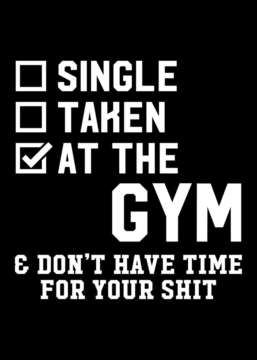 Single Taken At The Gym' Poster by crbn design | Displate Single Taken At The Gym' Poster by crbn design | Displate
