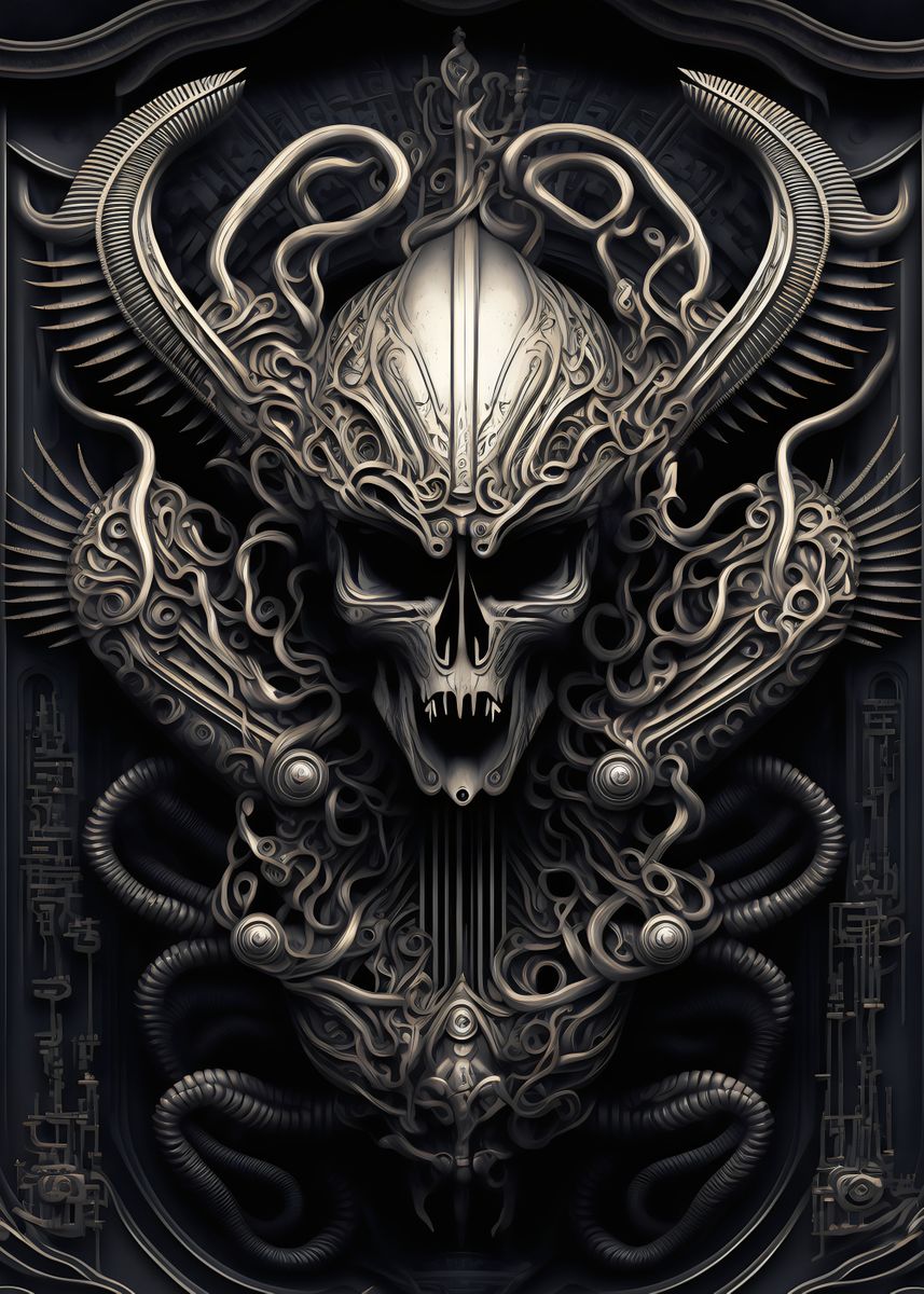 'Alien Xenomorph Metalic' Poster, picture, metal print, paint by Nathan ...