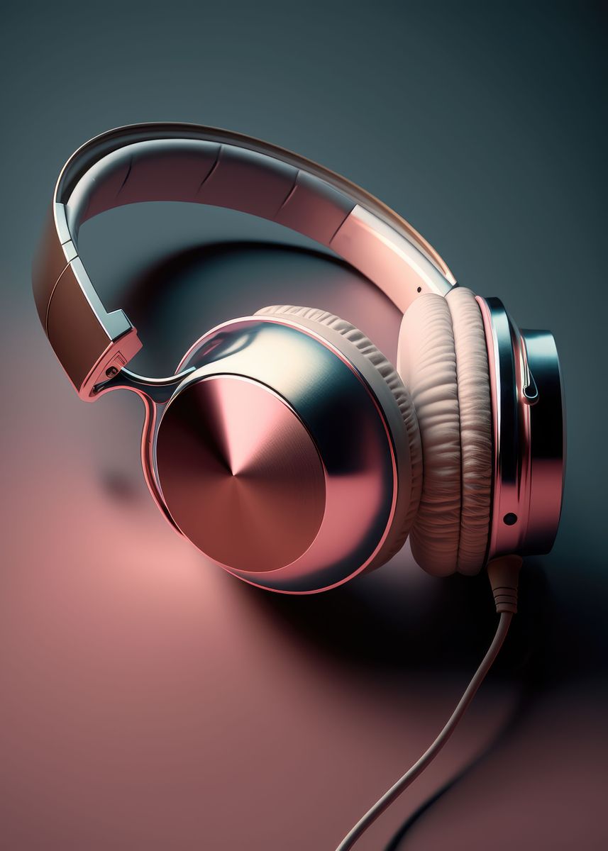 'Music Art Headphones' Poster by Fireabend Designs Displate