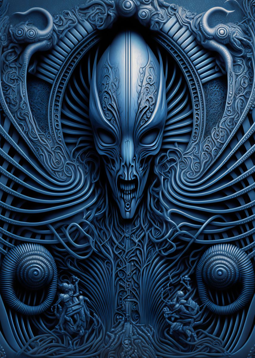 'Alien Xenomorph Metalic' Poster, picture, metal print, paint by Nathan ...