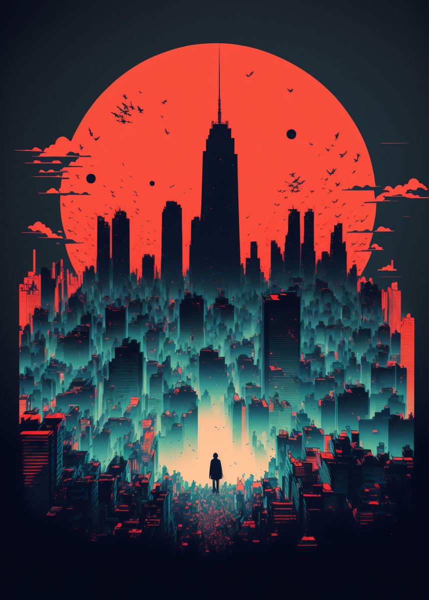 'Neo Tokyo City' Poster, picture, metal print, paint by Cybronauts ...