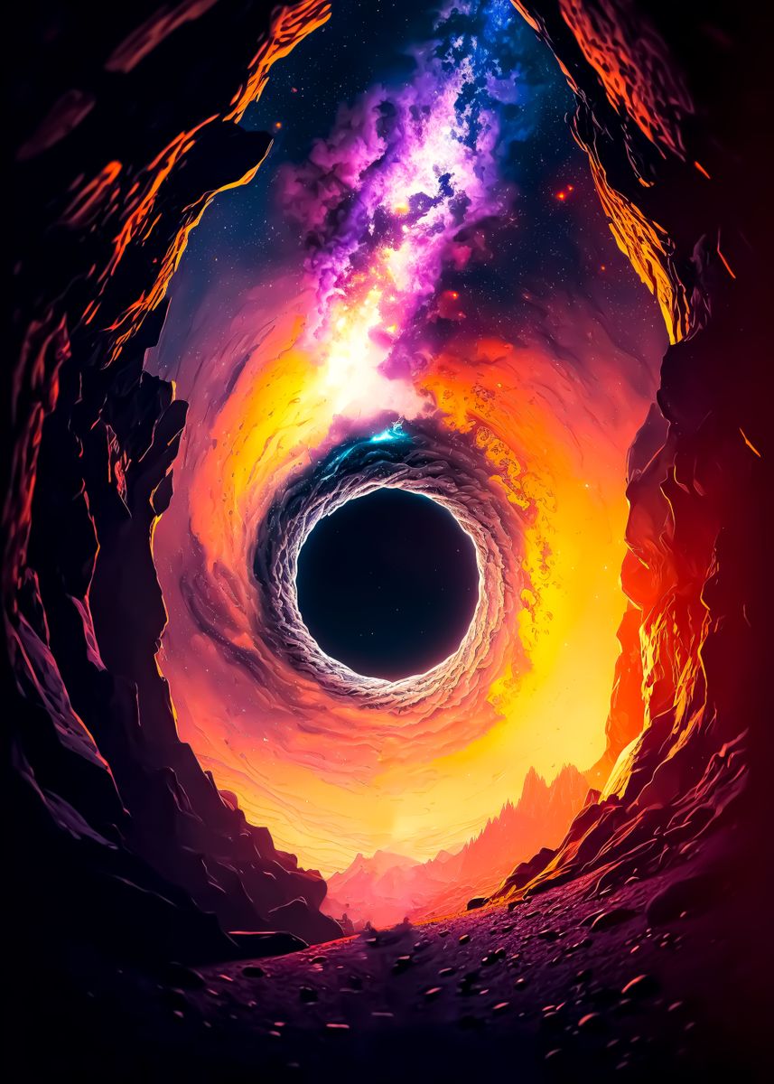 'orange Portal' Poster, Picture, Metal Print, Paint By James Garcia 