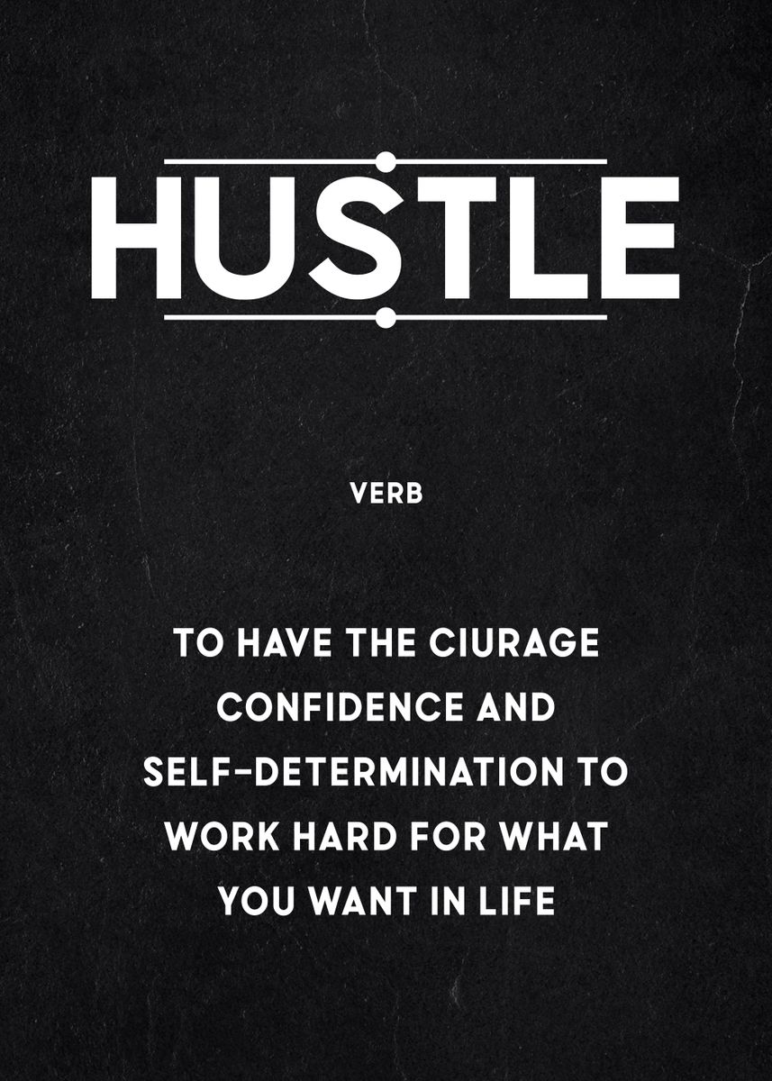 'hustle definition' Poster by Motivational Anime | Displate