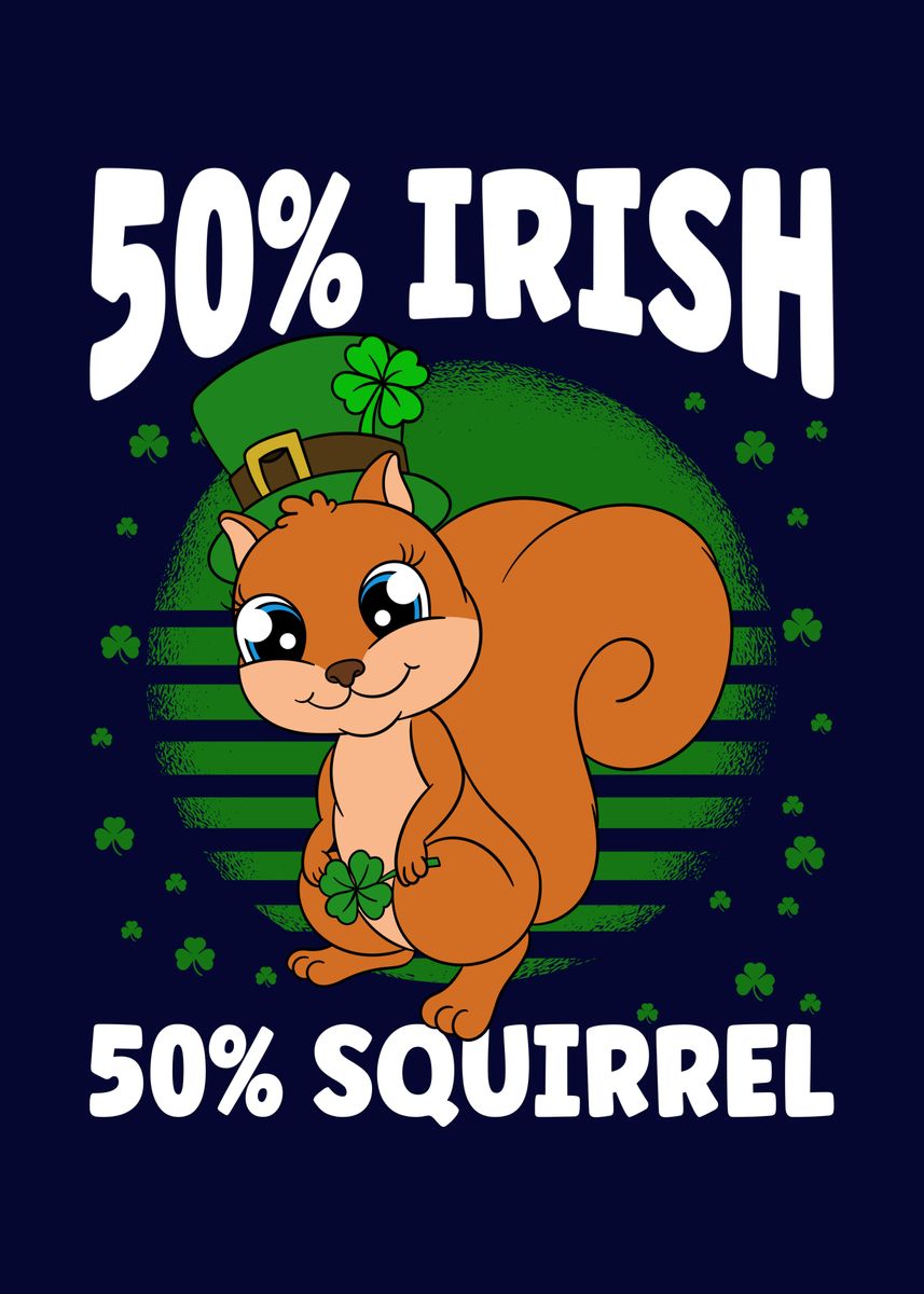 squirrel st patricks day card