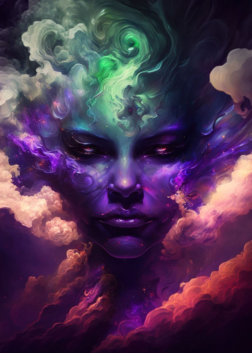 'Cosmic Entity' Poster, picture, metal print, paint by TESSERACT 07