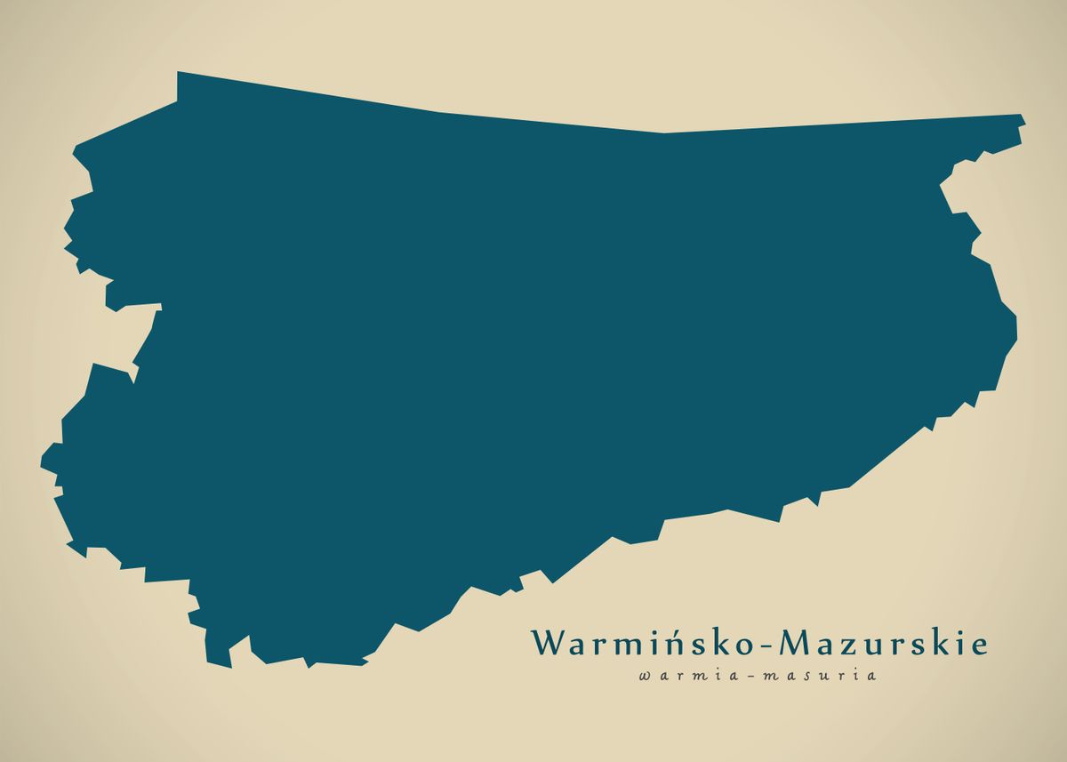  Warminsko Mazurskie Map Poster By Ingo Menhard Displate