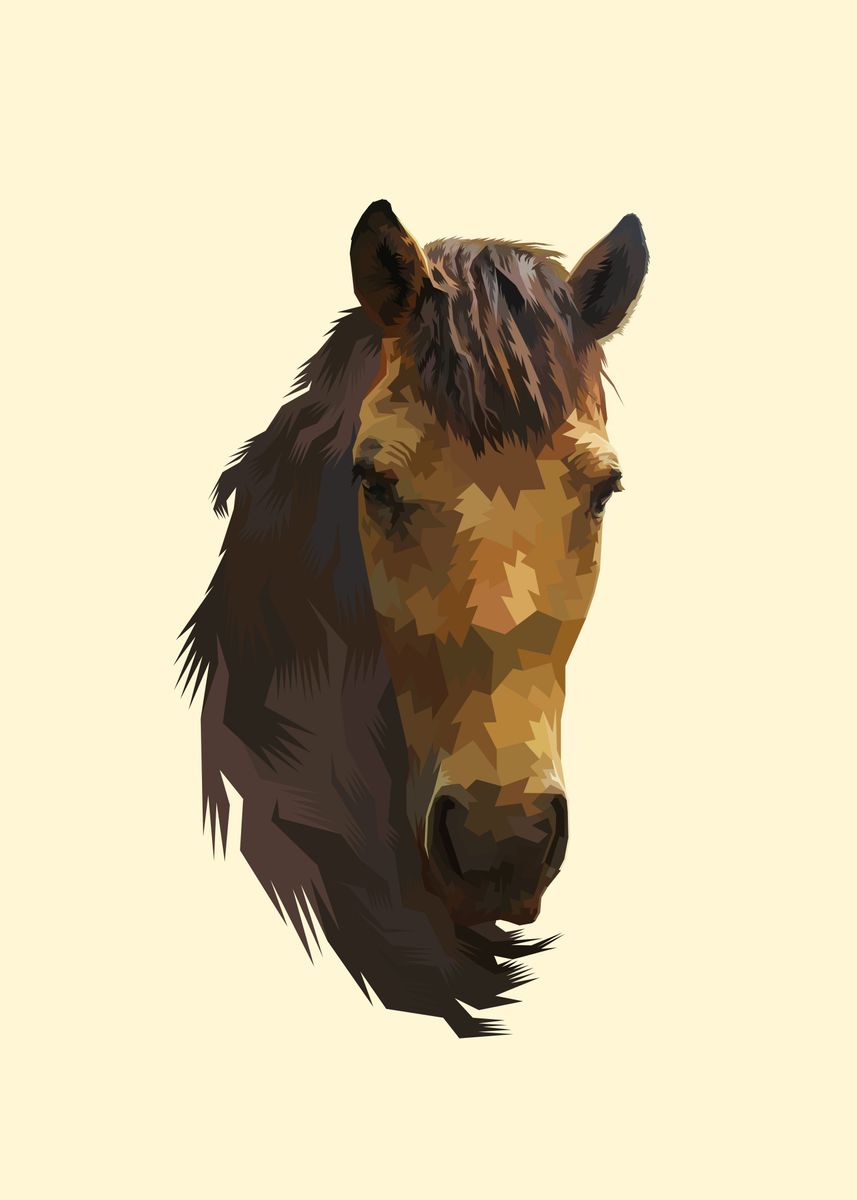 'Horse head' Poster, picture, metal print, paint by Le Duc Hiep | Displate