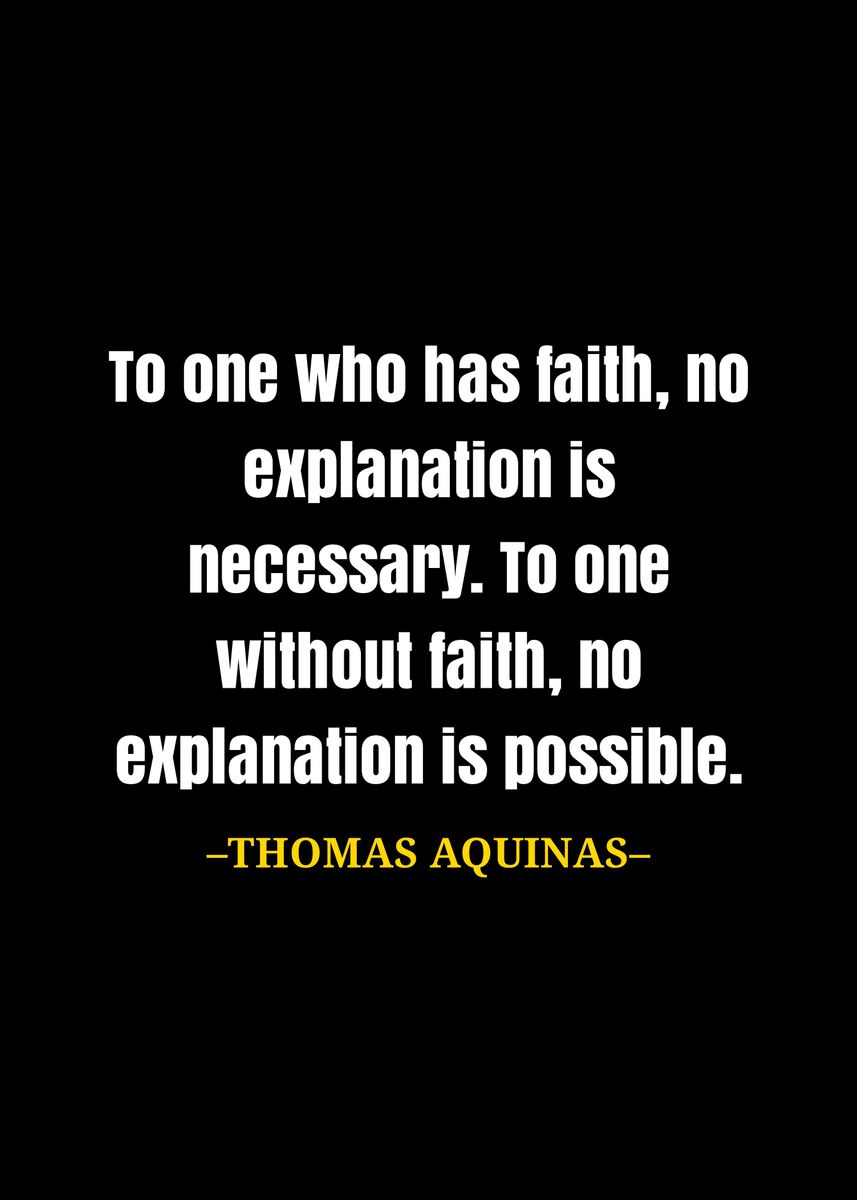 'Thomas Aquinas Quote' Poster, Picture, Metal Print, Paint By Gembull ...