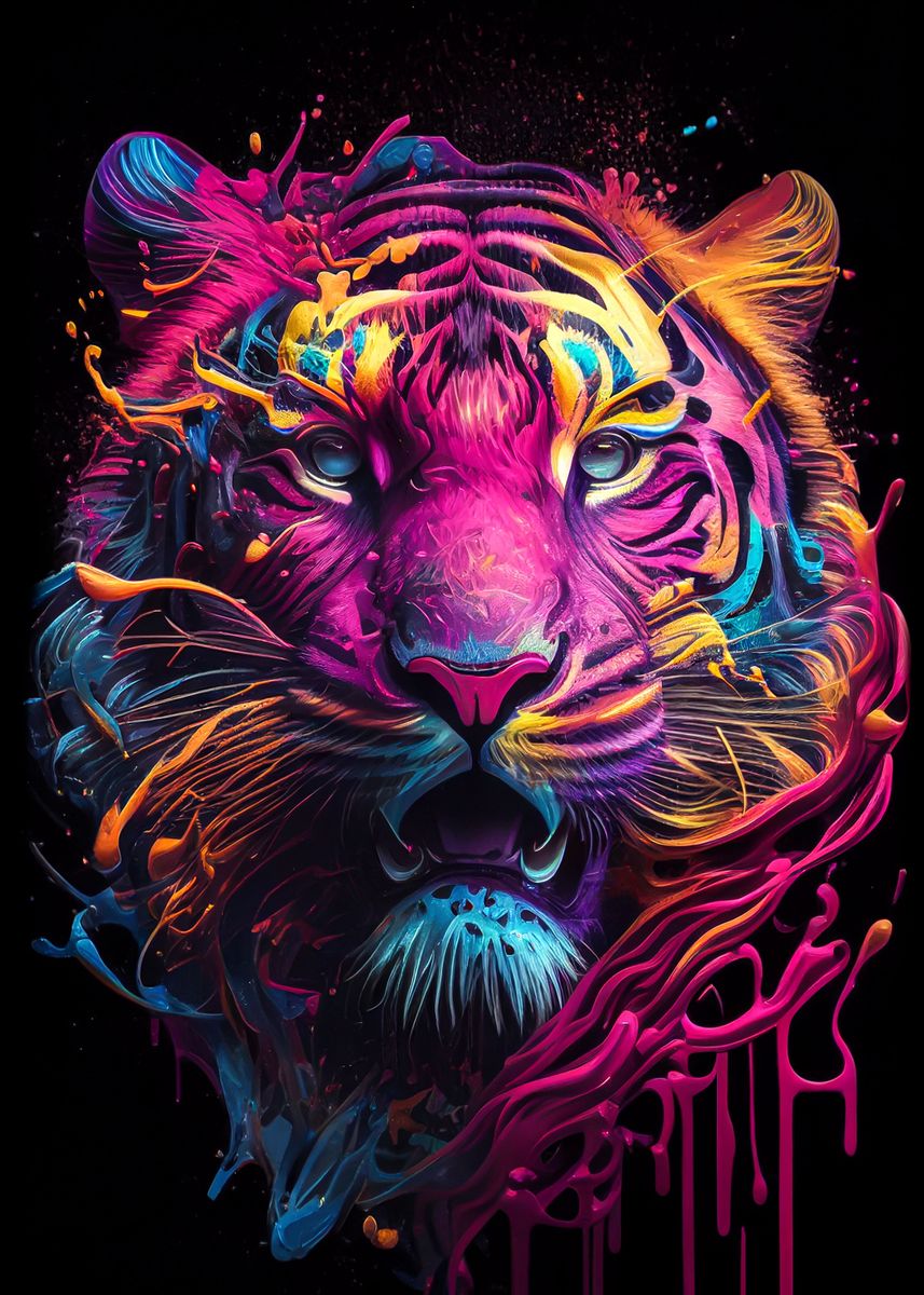 cool colorful tiger wallpapers