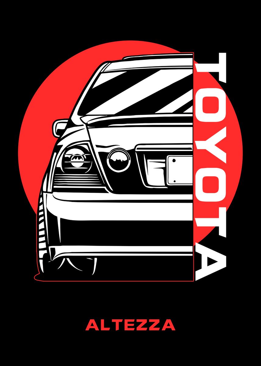 'Toyota Altezza' Poster, picture, metal print, paint by Faissal Thomas ...