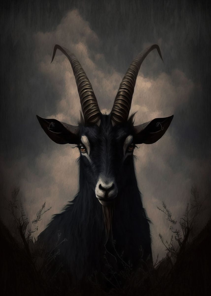 'Omen Dark Goat' Poster, picture, metal print, paint by EnyrPosters ...