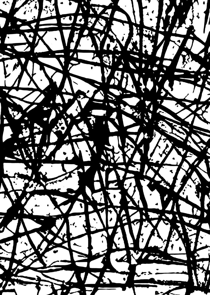 'Black and White Abstract ' Poster, picture, metal print, paint by Art ...