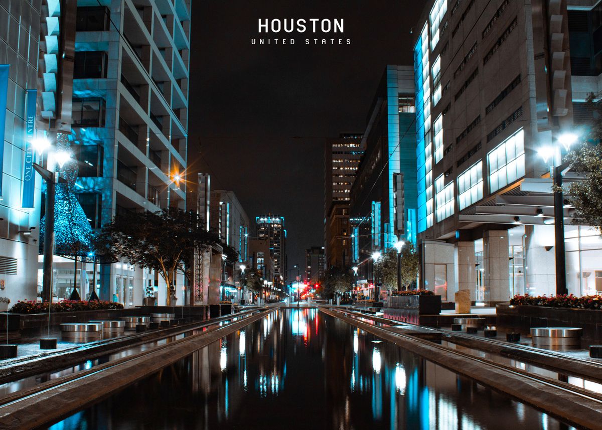 'Houston ' Poster by Famous City Displate