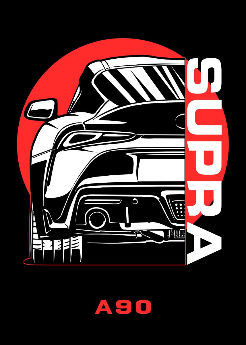 'Toyota Supra A90' Poster, picture, metal print, paint by Faissal ...