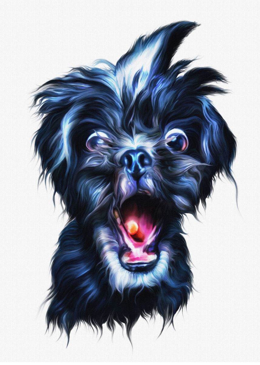 'Weird Shih Tzu' Poster, picture, metal print, paint by Gowtham