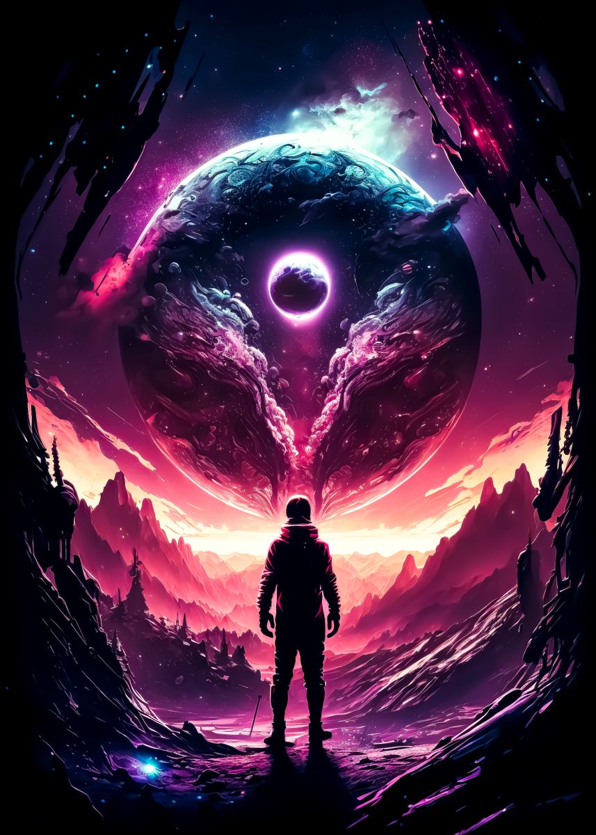 'Pink Portal' Poster, picture, metal print, paint by James Garcia ...