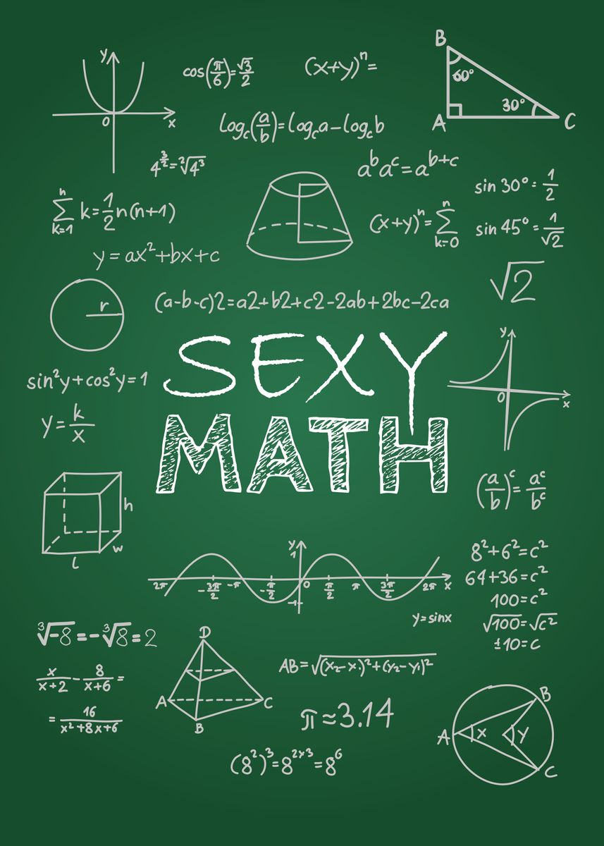 'Sexy Math Science Gift' Poster, picture, metal print, paint by Annett ...