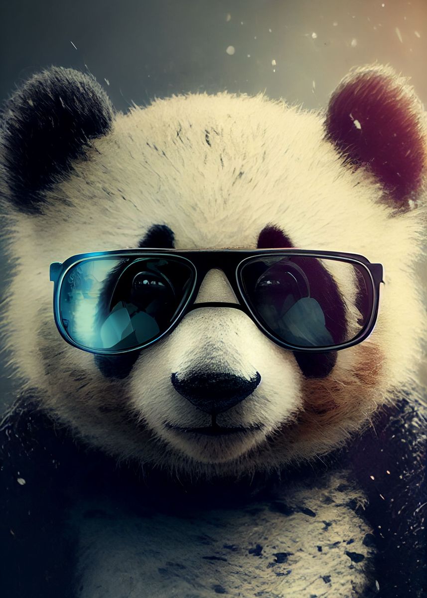 'Panda Sunglasses' Poster, picture, metal print, paint by DecoyDesign ...