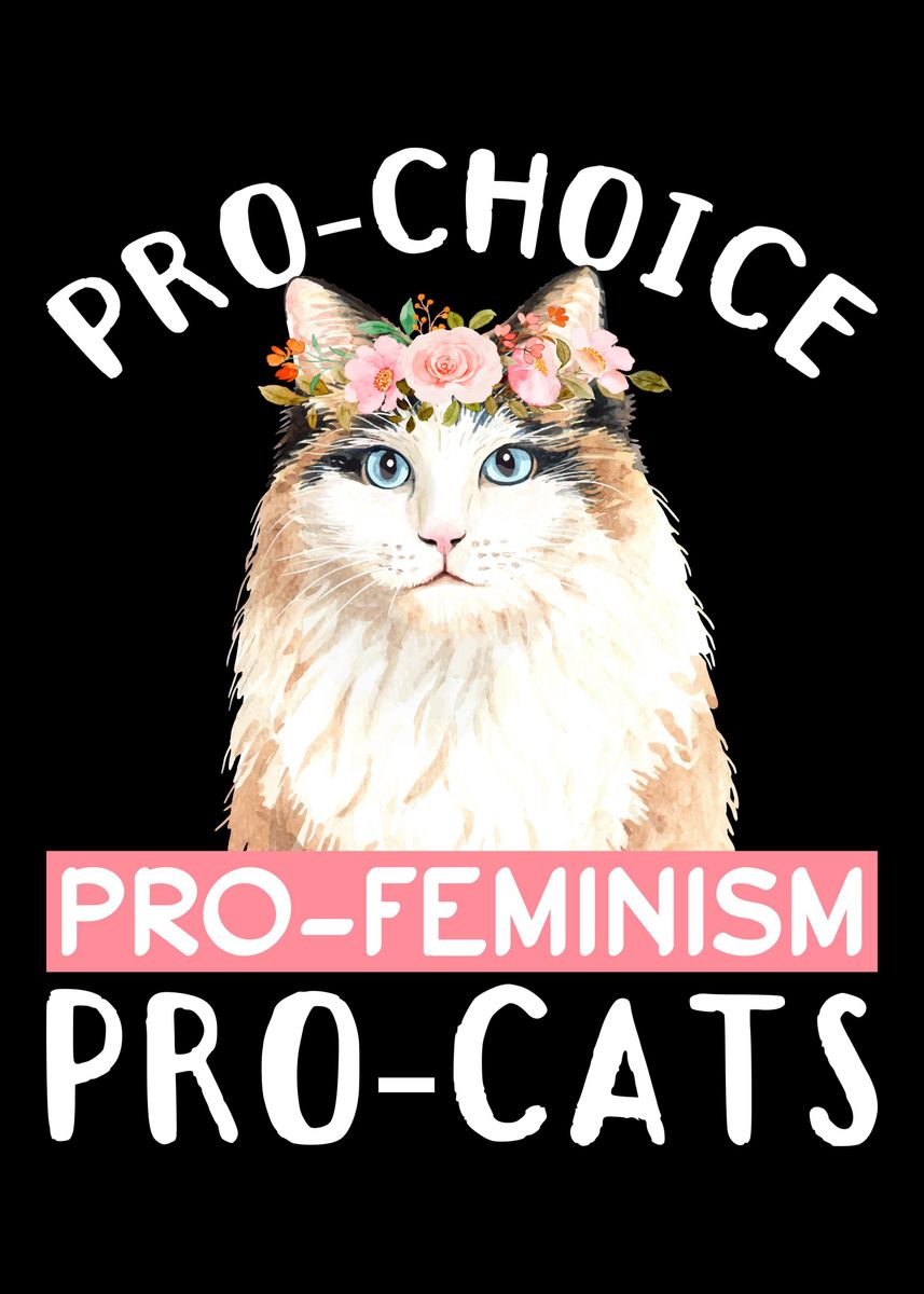 'ProChoice Cat Feminism' Poster by professionaldesigns | Displate