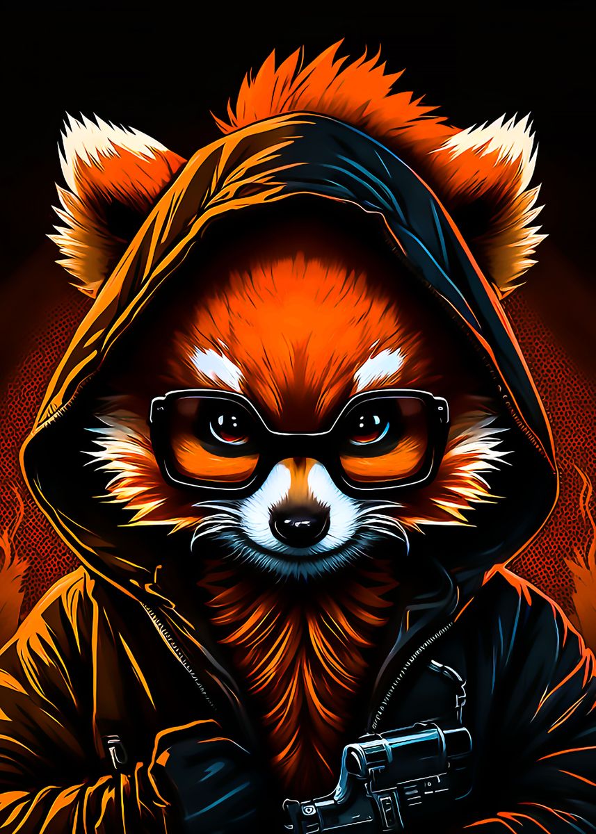 'Red Panda' Poster by Tiker Arts | Displate