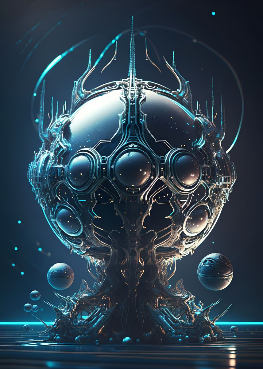 'Alien Headquarters' Poster by Luong Phat Displate